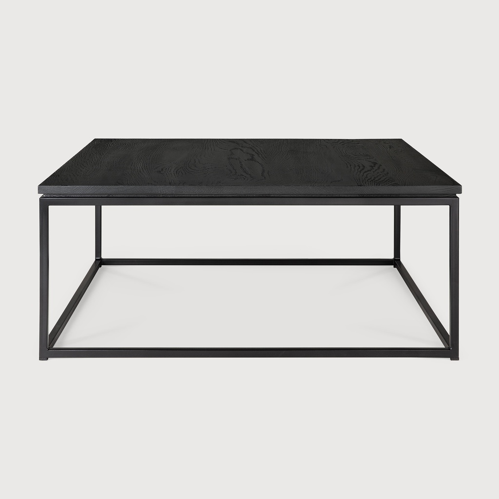 Square black deals metal coffee table